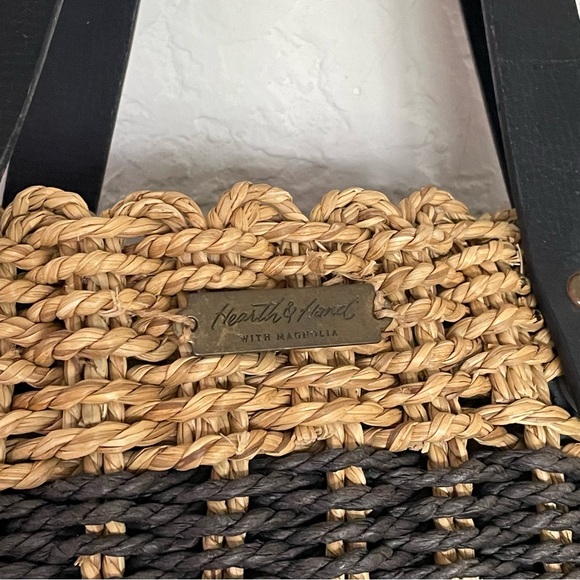 Magnolia Black and Tan Woven Tote - Picture 10 of 14